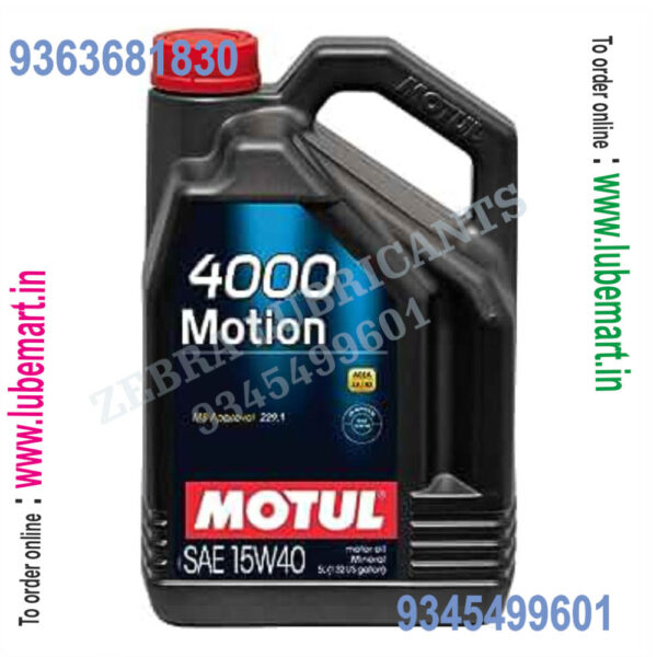 MOTUL 4000 MOTION PLUS 15W-40 5LITRE 2