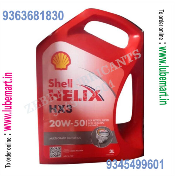 SHELL HELIX HX3 20W50 3LITRE 3