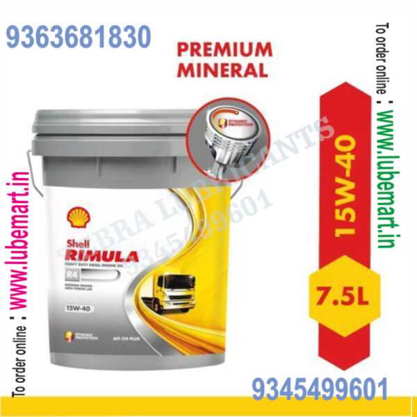 shell Rimula R4 15W40 7.5litre 1