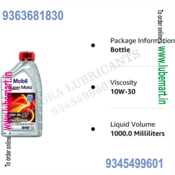 MOBIL SUPER MOTO 20 W-40 API SN 20 1litre 3
