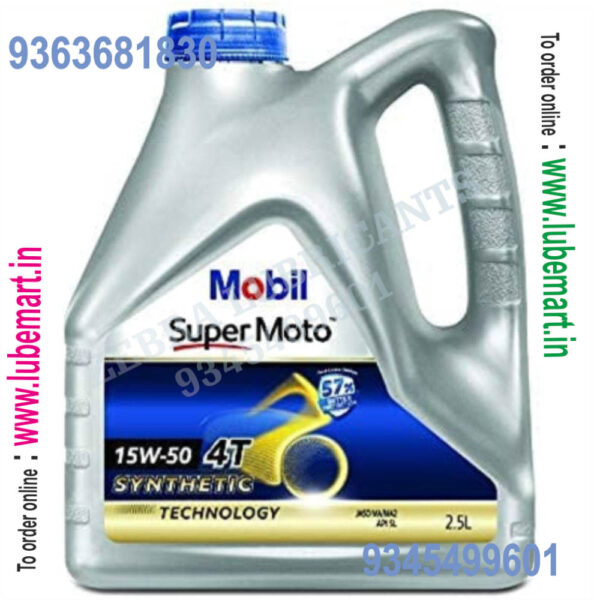 MOBIL SUPER MOTO SYNTHETIC 15 W-50 API SN 6 2.5 litre 1