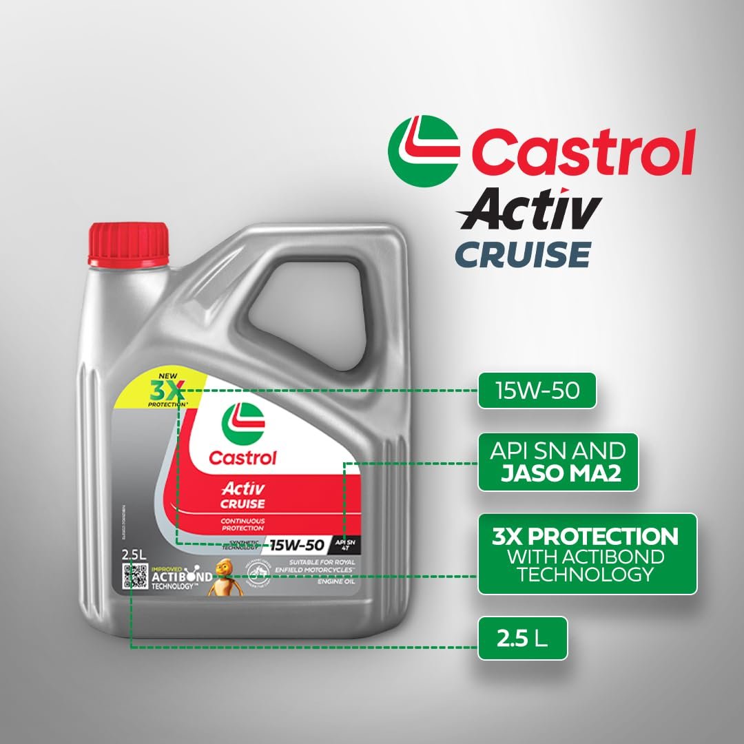 CASTROL ACTIV CRUISE 15W-50 - 2.5L - Image 5
