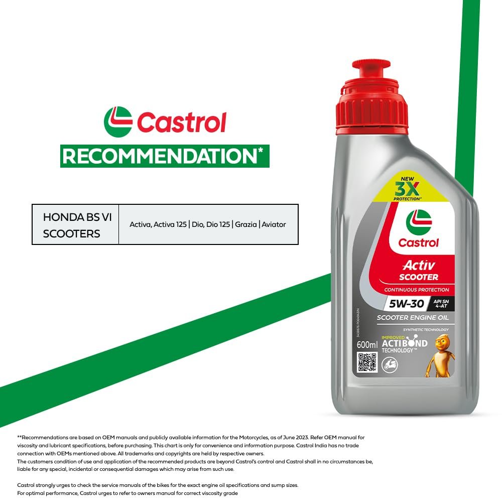 CASTROL ACTIV SCOOTER(5W-30) - 600ml - Image 8