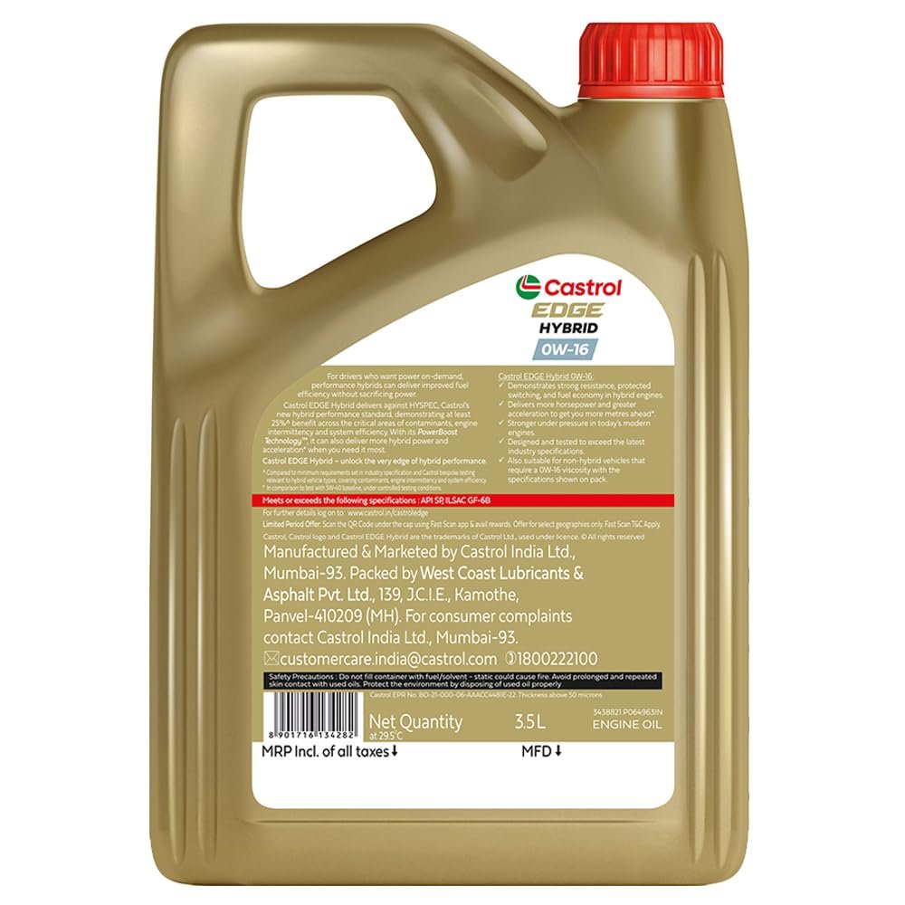 CASTROL EDGE HYBRID(0W-16) - 3.5L - Image 2
