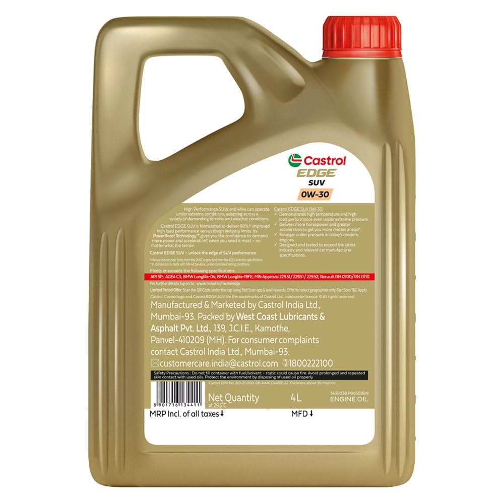 CASTROL EDGE SUV (0W-30) - 4L - Image 2