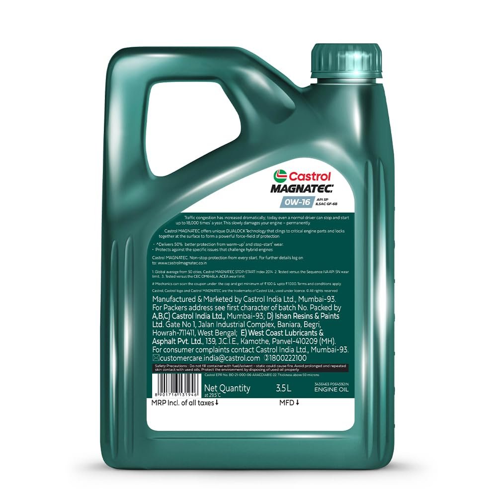 CASTROL MAGNATEC (0W-16)3.5L - Image 2