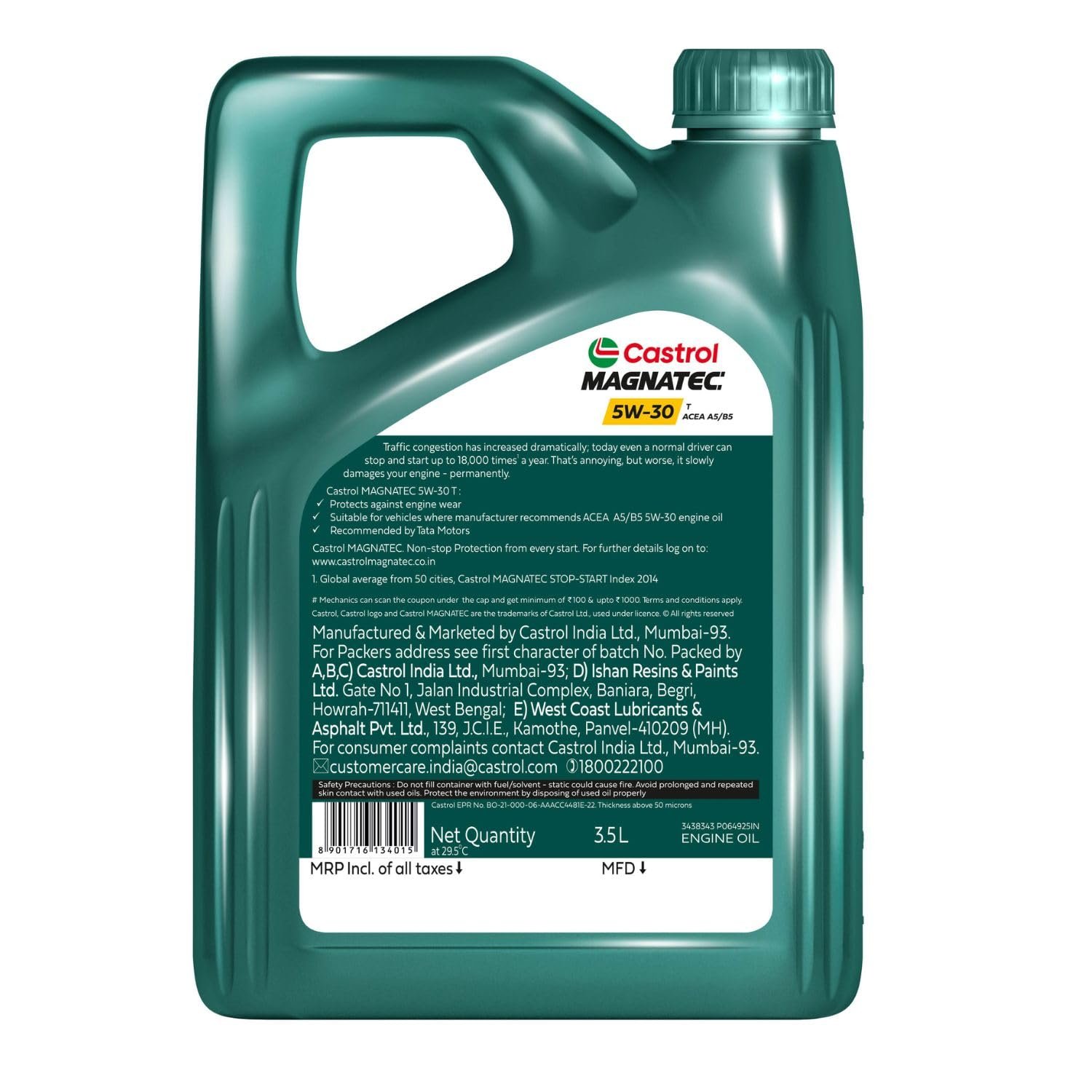 CASTROL MAGNATEC (5W-30) T TATA - 3.5L - Image 2